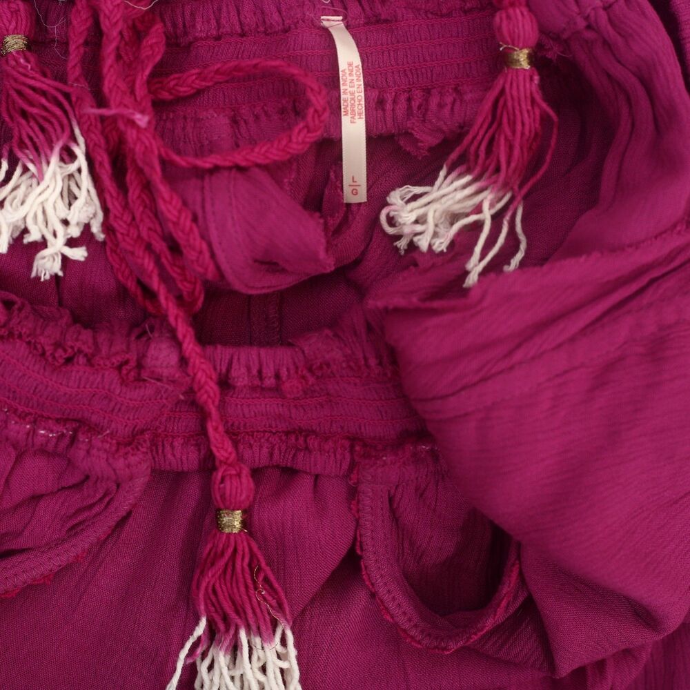Free People Look Into the Sun Maxi Dress Halter Cutout Smocked Beach L 286834 - Picture 9 of 9